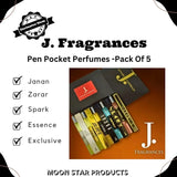 Unisex Long Lasting Fragrance Pocket Perfume - 5 Pcs Tester Pack