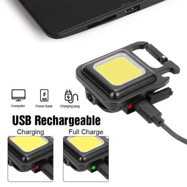 USB Rechargeable Type C Charging Keychain Light