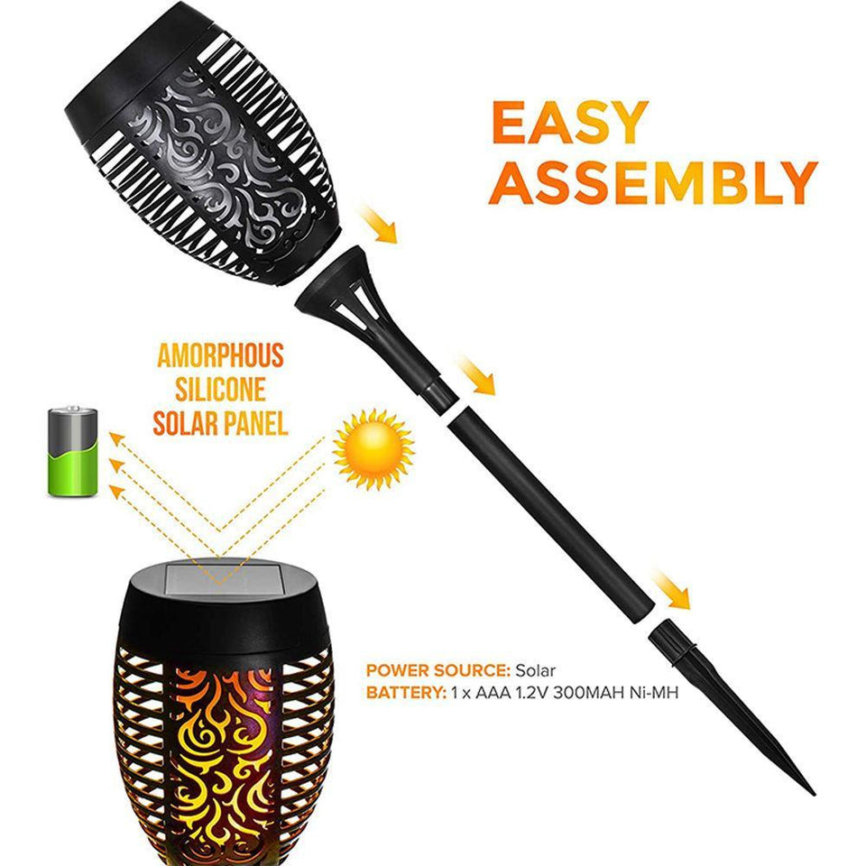 Garden solar flame light