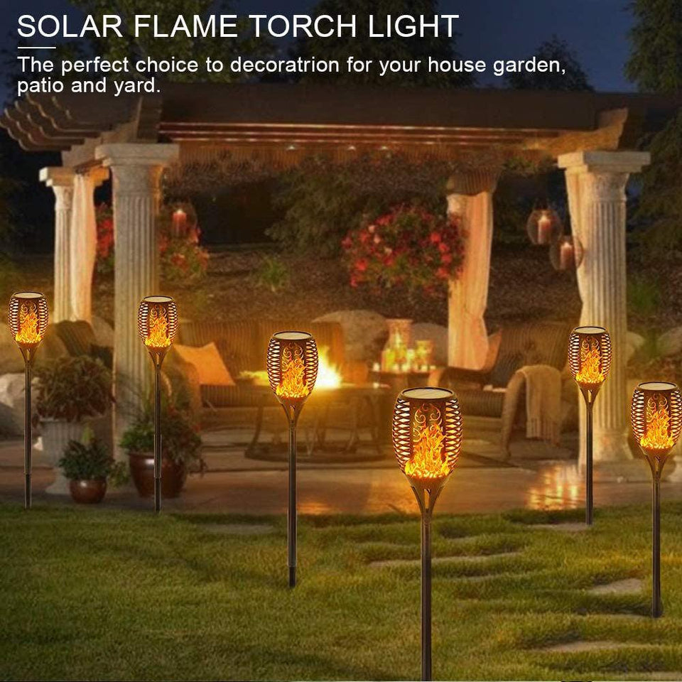 Garden solar flame light