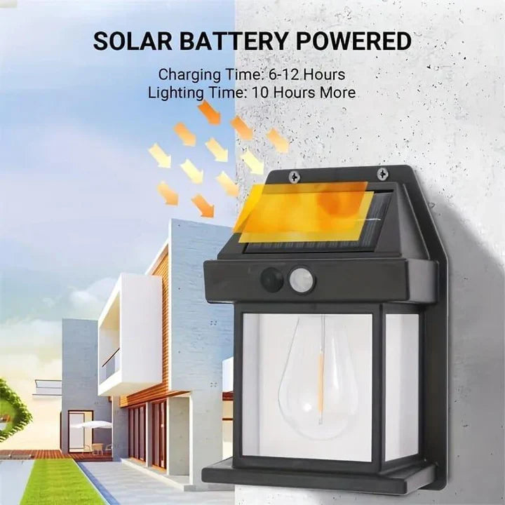 Solar outdoor wall light